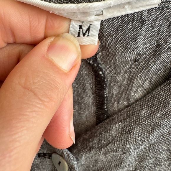 Bryn Walker gray linen button down tunic top size medium - Picture 6 of 6